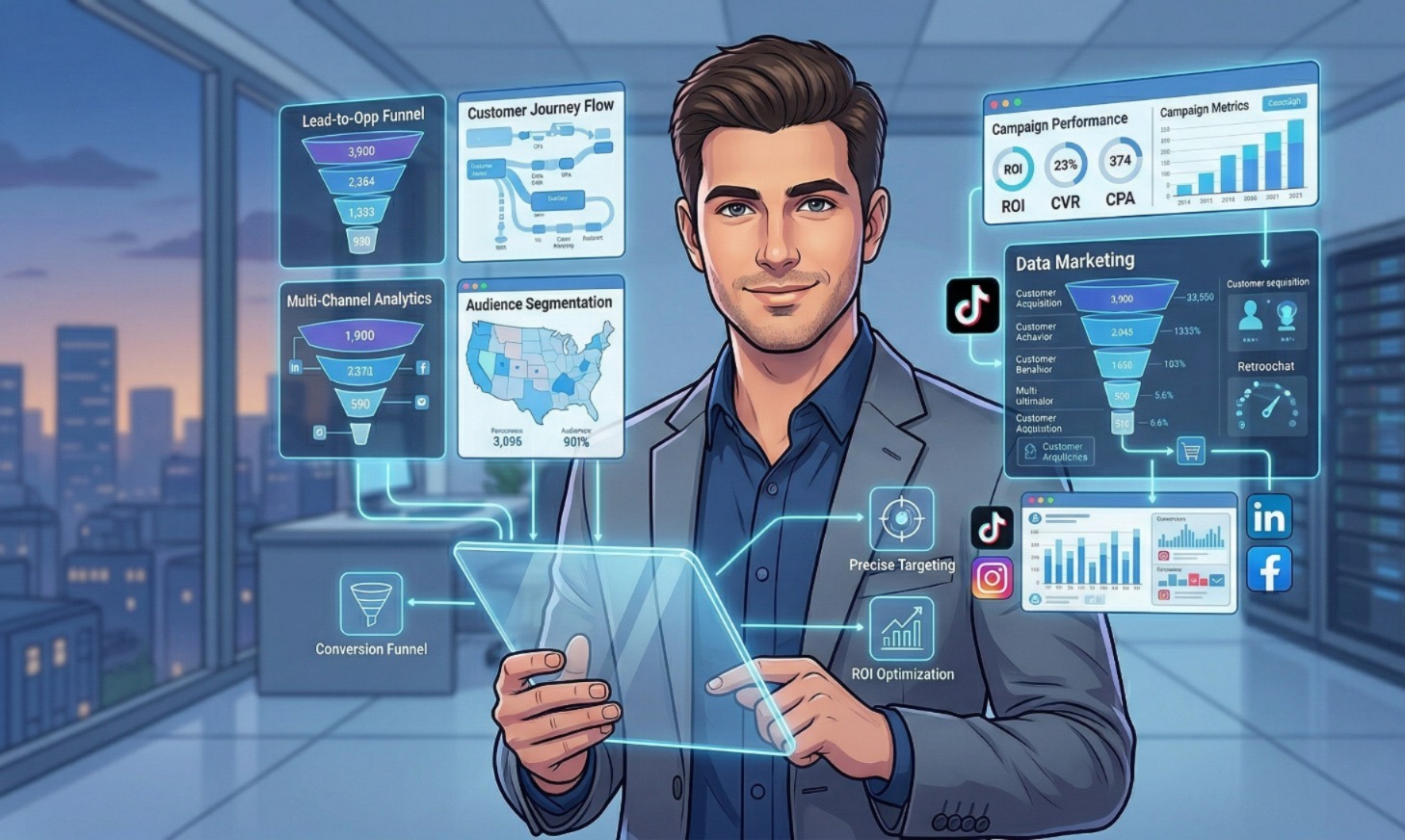 Illustration Data Marketing